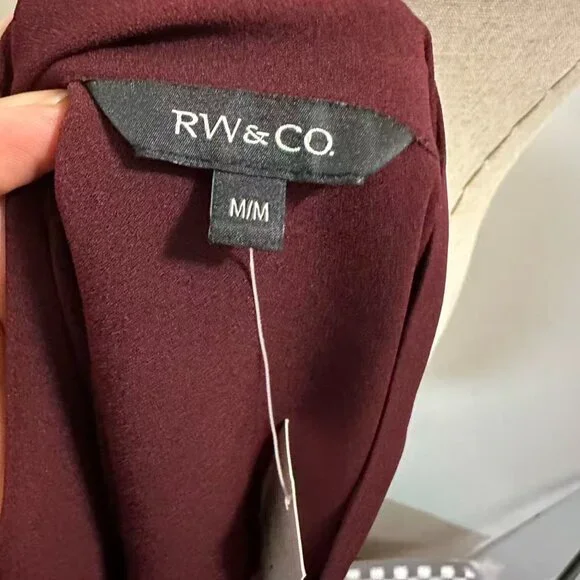 RW&CO. TIE-NECK CHIFFON BLOUSE fits(M/S) - Picture 5 of 14